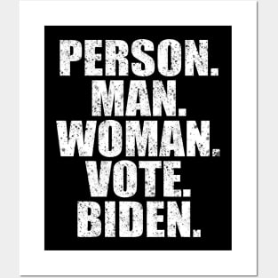 Person Man Woman Vote Biden Posters and Art